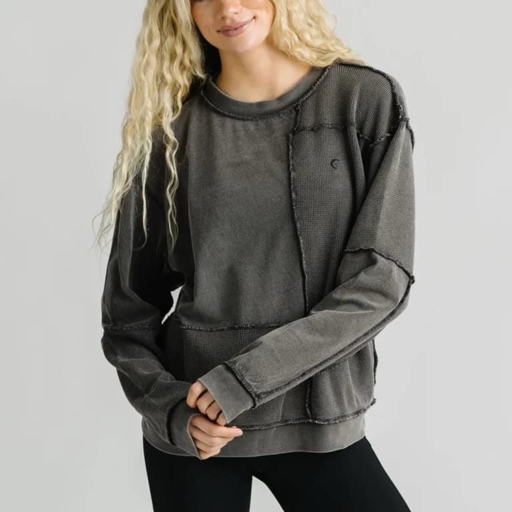 ZYIA waffle sweatshirt